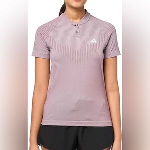 Adidas Women's Ultimate365 Tour Primeknit Golf Polo Shirt purple sz Large NEW!!